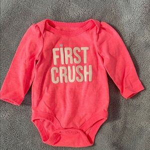 Cat & Jack Bright Pink 'First Crush' Bodysuit